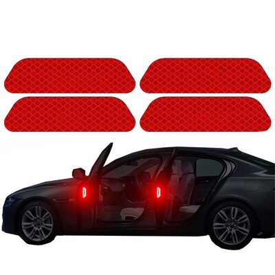 Naljepnica za vrata automobila od 4 komada, upozorenje o sigurnosnom otvaranju, reflektorska traka, naljepnica, dodatna oprema za automobile, vanjska, unutarnja reflektorska naljepnica