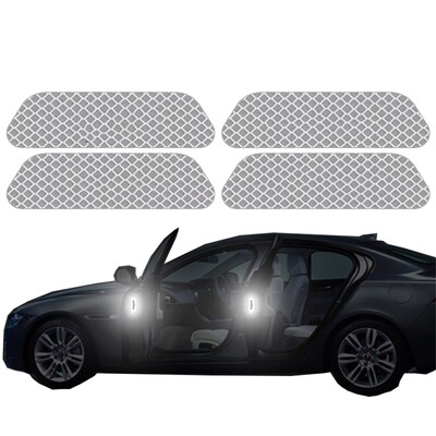 Naljepnica za vrata automobila od 4 komada, upozorenje o sigurnosnom otvaranju, reflektorska traka, naljepnica, dodatna oprema za automobile, vanjska, unutarnja reflektorska naljepnica