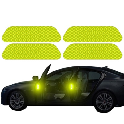 Naljepnica za vrata automobila od 4 komada, upozorenje o sigurnosnom otvaranju, reflektorska traka, naljepnica, dodatna oprema za automobile, vanjska, unutarnja reflektorska naljepnica
