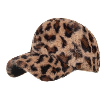 Zima Žene Muškarci Plišana zagrijana Podesiva bejzbolska kapa s leopard otiskom Vanjski Ležerni viziri Hip hop šešir Šešir za sunčanje #p3