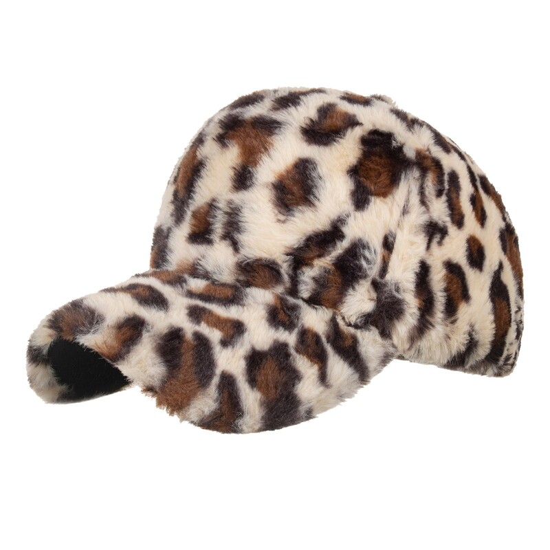 Zima Žene Muškarci Plišana zagrijana Podesiva bejzbolska kapa s leopard otiskom Vanjski Ležerni viziri Hip hop šešir Šešir za sunčanje #p3