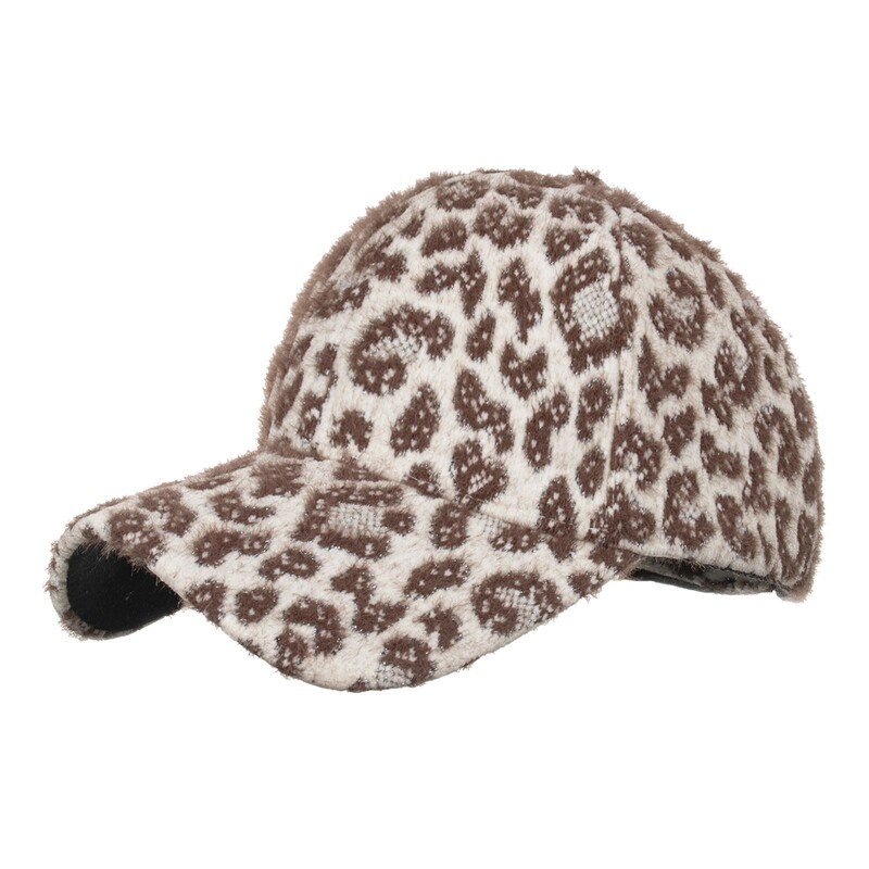 Zima Žene Muškarci Plišana zagrijana Podesiva bejzbolska kapa s leopard otiskom Vanjski Ležerni viziri Hip hop šešir Šešir za sunčanje #p3