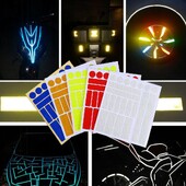 21kom crvena reflektirajuća naljepnica vodootporna bijela fluorescentna žuta ljepljiva reflektorska naljepnica za automobil motocikl bicikl kamion
