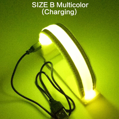 Õuespordi ööjooks Käepael LED-valgusti USB-laadimisrihmad Käe jala hoiatus Randmepael Jalgratas