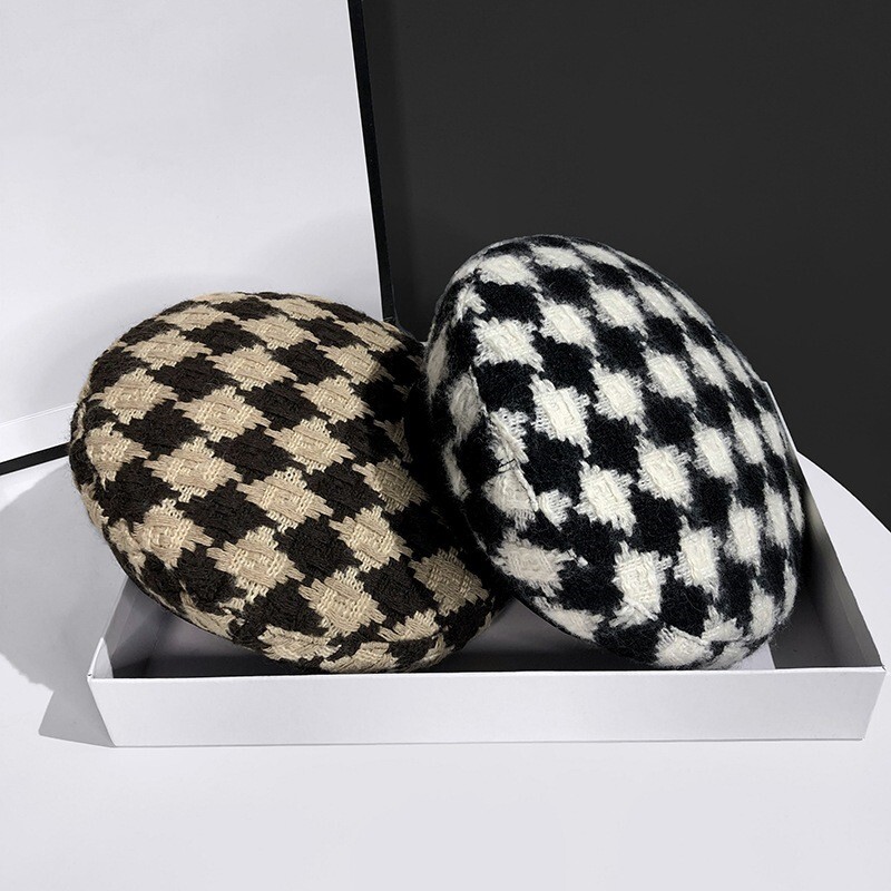 Japoniška moteriška naujo stiliaus saldi klasikinė languota beretė