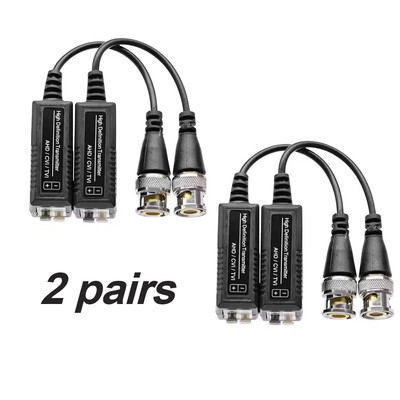 4 buc (2 perechi) AHD/CVI/TVI BNC CCTV răsucite Video Balun Transceiver pasivi UTP Balun BNC Cat5 CCTV UTP Video Balun