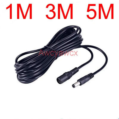 5M 12V DC kabel za napajanje Produžni kabel ženski na muški utikač 5.5mm 2.1mm adapter 24V 9V 6V 5V CCTV LED svjetlo solarni ventilator