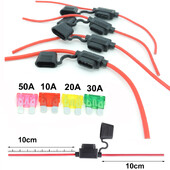 Autode toitepesa veekindel keskmine auto kaitsmehoidja kast 16/14/12/10AWG tera Kaitsmekaabel 10A 20A 30A 50A