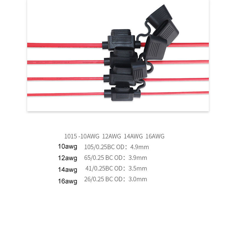 Autode toitepesa veekindel keskmine auto kaitsmehoidja kast 16/14/12/10AWG tera Kaitsmekaabel 10A 20A 30A 50A