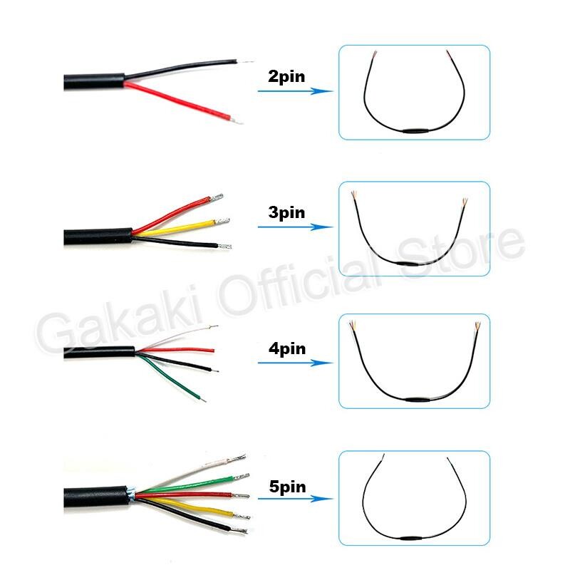 Conector masculin + femela 2 3 4 5 6Pin cablu M8 Conector impermeabil pentru Ebike Cablu opțional Accesorii Ebike