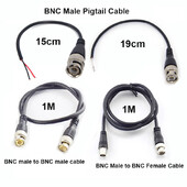 BNC isane ühenduskaabel BNC isane ühenduspistiku adapter Pigtail traatliin CCTV kaamera tarvikute jaoks