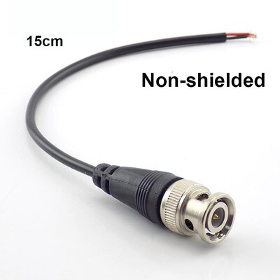 BNC isane ühenduskaabel BNC isane ühenduspistiku adapter Pigtail traatliin CCTV kaamera tarvikute jaoks