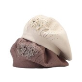 Toamnă și iarnă Floral Bumbac Cataramă Beretă Pălărie de pictor Pălărie octogonală Femei și Fată 14