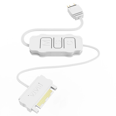 5V 3PIN ARGB kontrolieris ARGB 5V 3PIN uz SATA interfeisa pagarinājuma kabelis RGB sinhronizācijas kontroliera kabelis datora korpusa ventilatoram