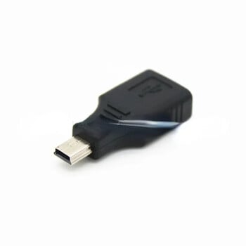 Mini USB мъжки към USB женски преобразувател Конектор Прехвърляне на данни Синхронизиране OTG адаптер за кола AUX MP3 MP4 Таблети Телефони U-Disk