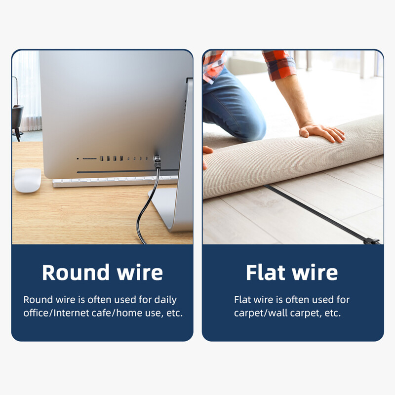 Ethernet kabelis Cat6 Gigabit didelės spartos 1000Mbps interneto kabelis RJ45 ekranuotas tinklo LAN laidas, skirtas nešiojamojo kompiuterio maršruto parinktuvui PC PS5 4 3 Xbox