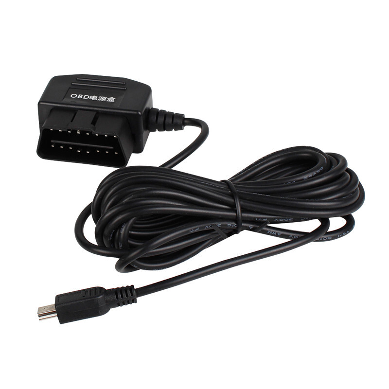 Ieșire 5V 3A Mini Micro porturi USB 5PIN Adaptor pentru țigări OBD pentru mașină Cutie de alimentare cu brichetă cu cablu comutator de 3,5 m pentru încărcarea camerei de bord