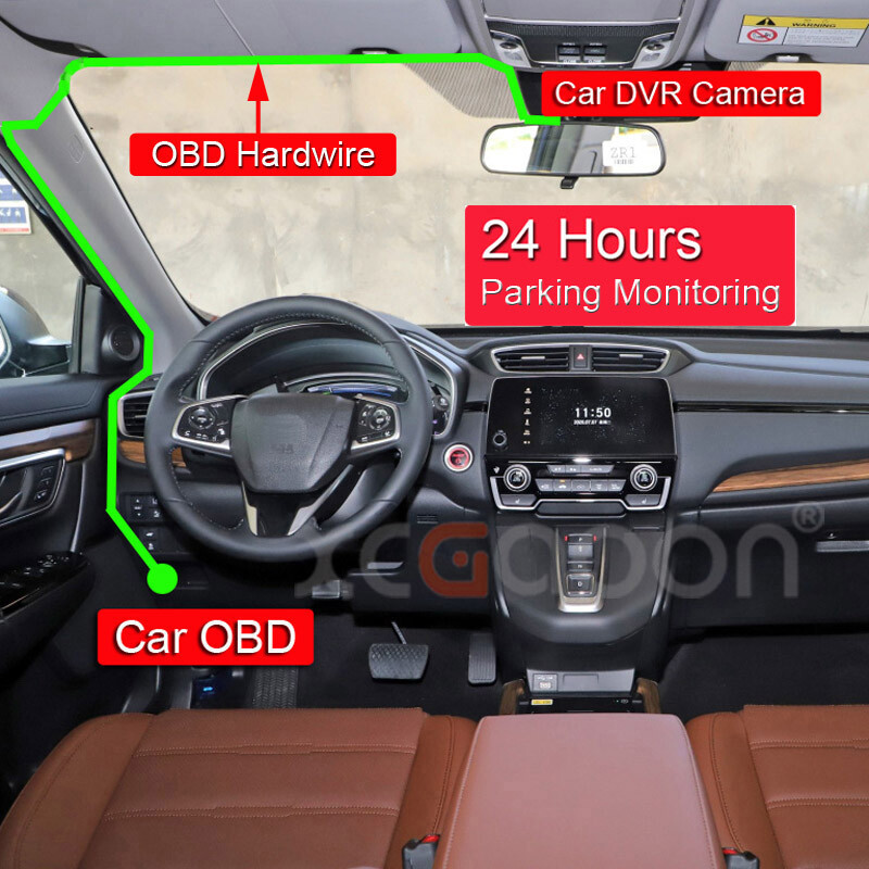 Armatuurkaamera videokaamera sõiduki DVR 24-tunnine auto laadimiskaabel OBD riistjuhe mini-mikro-C-tüüpi port 5 V 3A 3,5 meetrit koos lülitiga