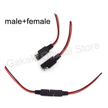 12V 18AWG SAE Power Automotive Extension Cable 2 Pin DIY Connector Line Male Female Plug Copper Wire for Car Battery Solar Cable