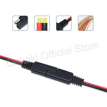 12V 18AWG SAE Power Automotive Extension Cable 2 Pin DIY Connector Line Male Female Plug Copper Wire for Car Battery Solar Cable