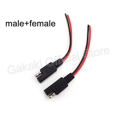 12V 18AWG SAE Power Automobilski produžni kabel 2 Pin DIY konektor Linija muški ženski utikač Bakrena žica za automobilski akumulator Solarni kabel