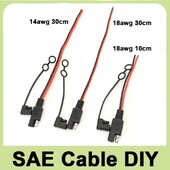 Sieviešu spraudnis saules akumulatora vads 2 kontaktu 18AWG 10A 14AWG 20A SAE kabelis DIY Power Automotive pagarinājuma kabelis Ātrā atvienošana