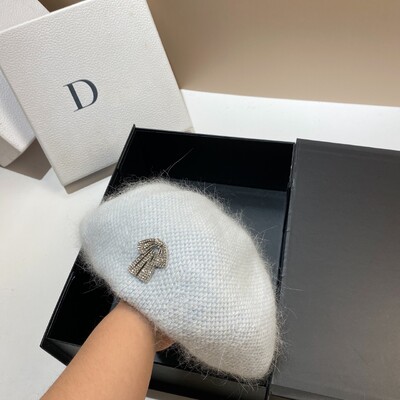 Beretă tricotată pentru femei din blană de iepure angora Beretă din lână de iarnă Pălărie versatilă pentru pictoriță pentru femeie Bonnet pentru trezire caldă șapcă șapcă