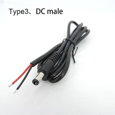 2 kontaktiga alalisvoolu USB 5,5 x 2,1 mm isane emane emane toitelaadimispikenduskaabel 5,5 mm x 2,1 mm pistikupesa juhe CCTV