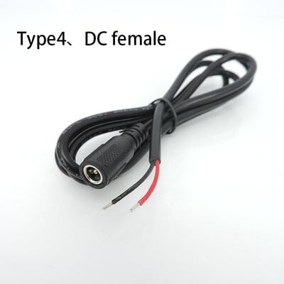 2 kontaktiga alalisvoolu USB 5,5 x 2,1 mm isane emane emane toitelaadimispikenduskaabel 5,5 mm x 2,1 mm pistikupesa juhe CCTV