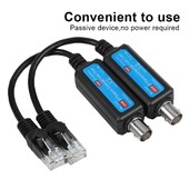 1 paar 10/100 Mbps 1-kanalilist passiivse IP-võrgu koaksiaalsaatja vastuvõtja laiendit IP NVR-i kaameralaiendi koaksiaalse NVR-i jaoks