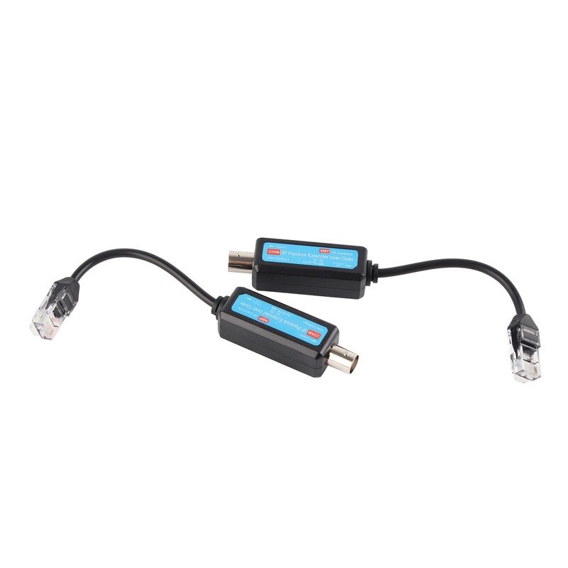 1 paar 10/100 Mbps 1-kanalilist passiivse IP-võrgu koaksiaalsaatja vastuvõtja laiendit IP NVR-i kaameralaiendi koaksiaalse NVR-i jaoks