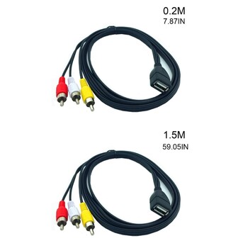 0,2/1,5 м преобразувател на кабел USB женски към 3RCA преносим професионален за телевизор сплитер адаптер кабел Drop Доставка