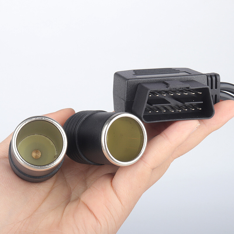 12V prekidač OBDII OBD2 24AWG Kabel za napajanje 16Pin ženski u automobilski upaljač DC izvor napajanja OBD muški priključni kabel