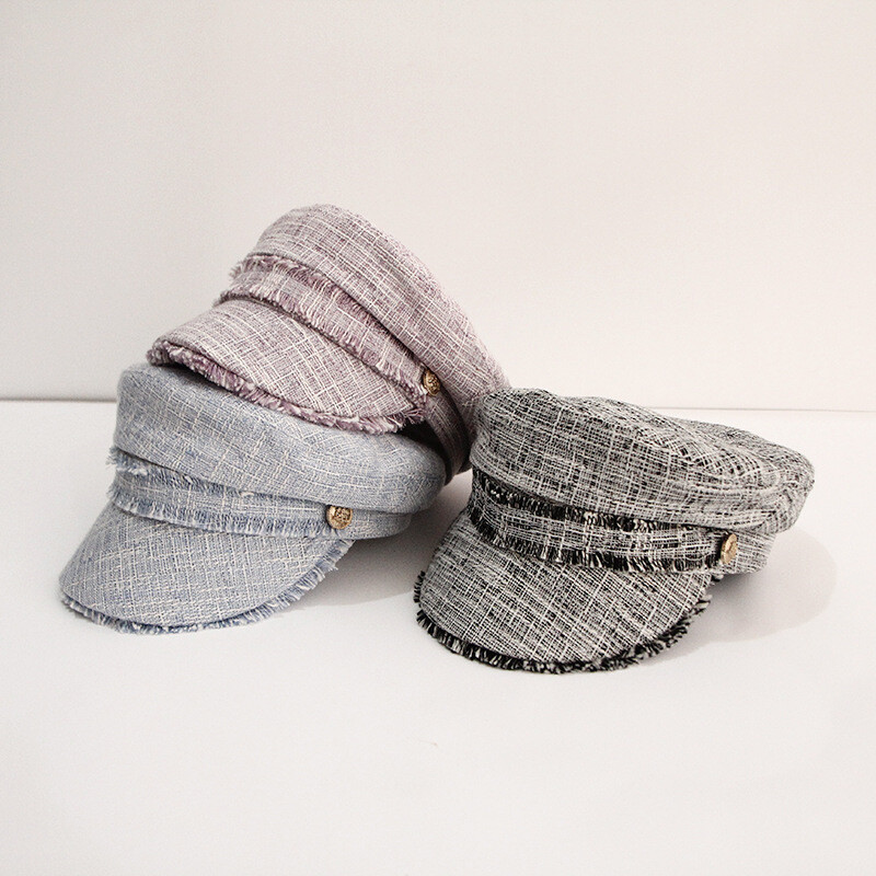 „Ttassel“ karinės beretės moterims, pavasario vasaros mygtukai, laikraščių kepuraitės, moteriškos plokščios armijos skrybėlės, mergaitės, kelionės, beretės, moterys, tapytojos, kepuraitės