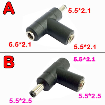 5,5 x 2,1 mm женски към 5,5 x 2,1 mm мъжки женски DC захранващ конектор Адаптер лаптоп 5,5*2,5 женски към мъжки 5,5*2,5