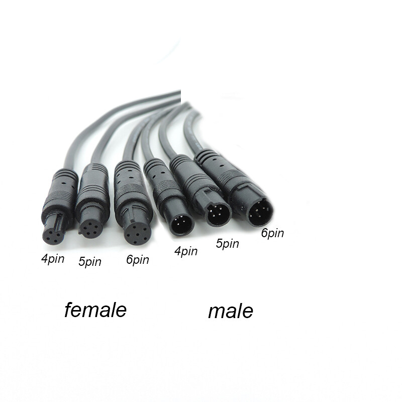 „Pasidaryk pats“ 4 kontaktų 5 kontaktų 6 kontaktų lizdas automobilinis DVR kameros ilgintuvas HD monitorius transporto priemonės galinis vaizdas / atsarginės kameros laidas, moteriškas kištukas