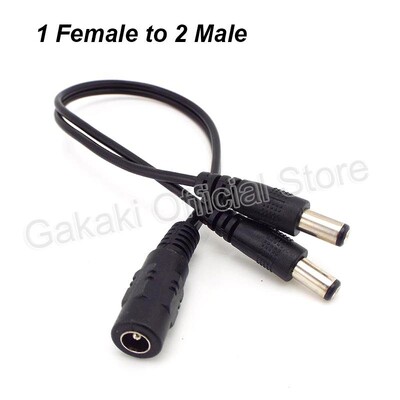5,5 mm*2,1 mm 1 ženski na 2 muška konektora muški na ženski utikač DC strujni razdjelnik kabel CCTV LED traka svjetlo adapter za napajanje