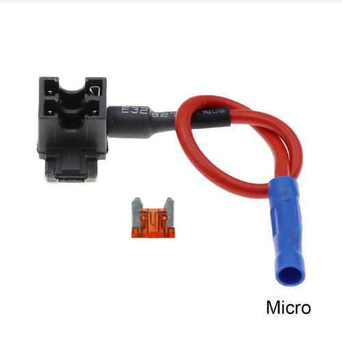 12V 24V MINI MAZS VIDĒJS Izmēra Automašīnas drošinātāju turētājs Pievienot ķēdi TAP adapteris ar 10A Micro Mini standarta ATM asmens drošinātāju