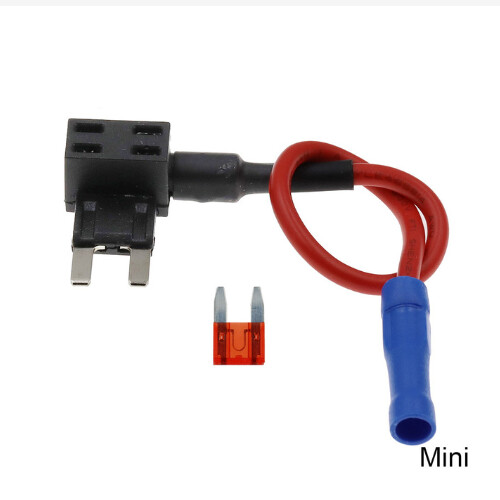 12V 24V MINI MAZS VIDĒJS Izmēra Automašīnas drošinātāju turētājs Pievienot ķēdi TAP adapteris ar 10A Micro Mini standarta ATM asmens drošinātāju