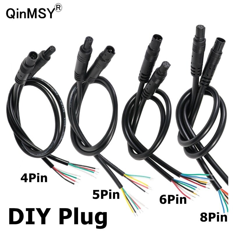 DIY 4/5/6/8 pini mufă mamă femelă pentru auto DVR cablu conector de expansiune monitor HD pentru camera de vedere din spate a vehiculului