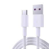 Cablu de încărcare rapidă 5A USB tip C pentru Samsung S20 S9 S8 Xiaomi Huawei P30 Pro Cablu de încărcare a telefonului mobil Cablu alb