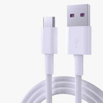 Бързо зареждане 5A USB Type C кабел за Samsung S20 S9 S8 Xiaomi Huawei P30 Pro Кабел за зареждане на мобилен телефон Бял кабел