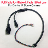 Ethernet Lan PoE кабел RJ45 мрежов кабел 12 Pin 8 core За ip куполна камера dahua