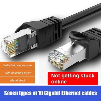 QWQ Ethernet кабел RJ 45 Cat7 Lan кабел STP RJ45 мрежов кабел за Cat6 Съвместим пач кабел за рутер Cat7 Ethernet кабели