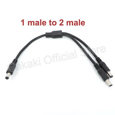 30 cm kabel razdjelnika istosmjerne struje muški ženski na 2 muška 2 ženska utikača Adapter 5,5 mm x 2,1 mm konektor Produžni kabel