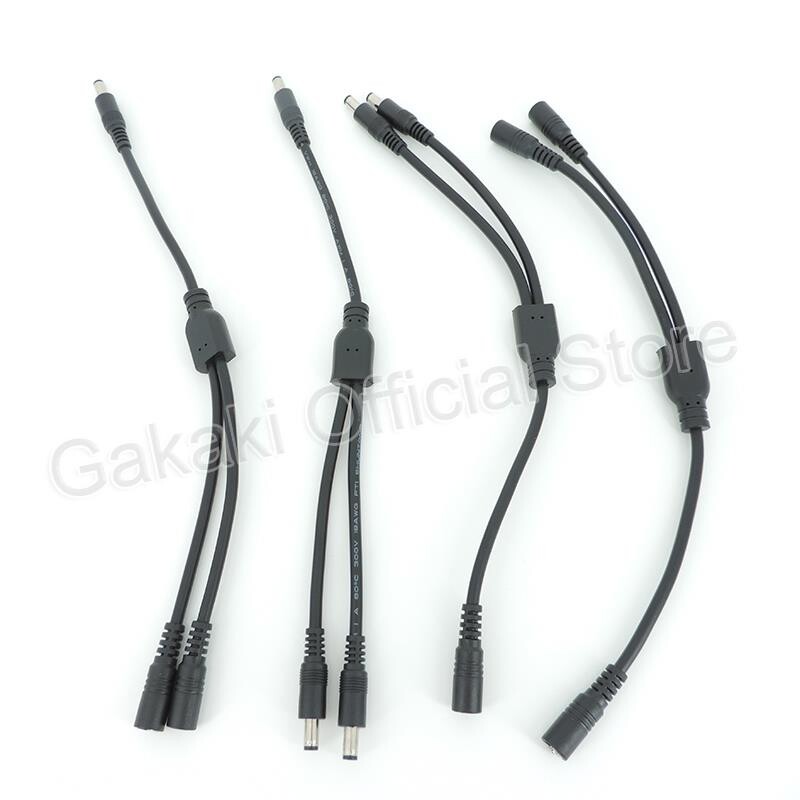 30 cm kabel razdjelnika istosmjerne struje muški ženski na 2 muška 2 ženska utikača Adapter 5,5 mm x 2,1 mm konektor Produžni kabel