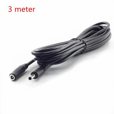 Alalisvoolu pikenduskaabel 1M 1,5M 3M 5M 3,5mm X 1,35mm emas-isa pistik 5V 2A toiteadapteri juhtme jaoks Koduse CCTV kaamera LED-riba