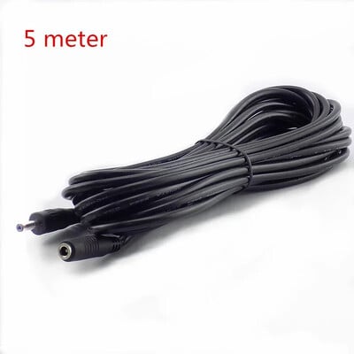 Alalisvoolu pikenduskaabel 1M 1,5M 3M 5M 3,5mm X 1,35mm emas-isa pistik 5V 2A toiteadapteri juhtme jaoks Koduse CCTV kaamera LED-riba