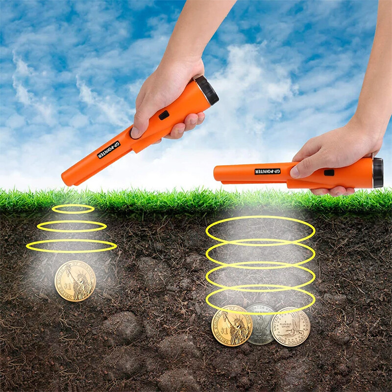 Treasure Hunter GP Pointer Profesionalus delninis metalo ieškiklis Pinpointer Nurodantis vandeniui atsparus 360 šoninis nuskaitymas