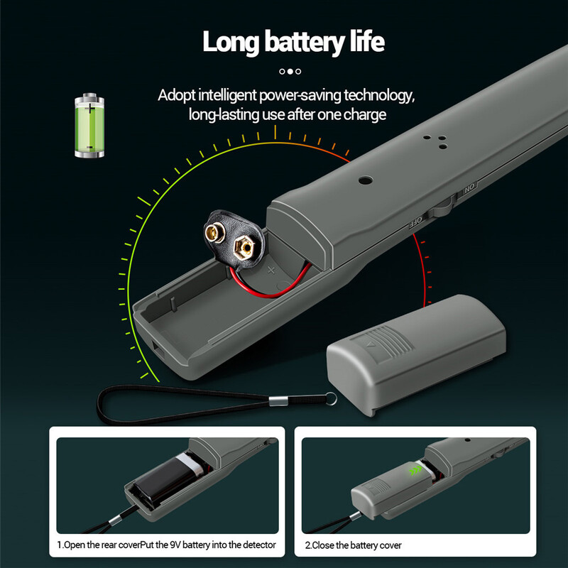 Metallidetektor DM3004A käeshoitav alarm, kõrge tundlikkusega metalliskanner, turvakontroll, otsingu mähis, metallituvastustööriist